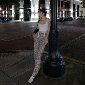 Warped Checker Trousers